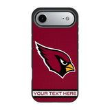 Arizona Cardinals Personalized Stripe Bump Phone Case for Apple iPhone 17 Series