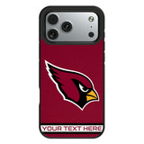 Arizona Cardinals Personalized Stripe Bump Phone Case for Apple iPhone