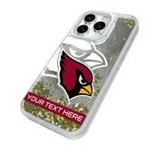 Arizona Cardinals Personalized Tilt Glitter Phone Case for Apple iPhone