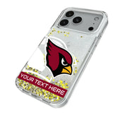 Arizona Cardinals Personalized Tilt Glitter Phone Case for Apple iPhone