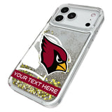Arizona Cardinals Personalized Tilt Glitter Phone Case for Apple iPhone
