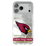 Arizona Cardinals Personalized Tilt Glitter Phone Case for Apple iPhone
