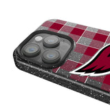 Arizona Cardinals Plaid Black Bling Phone Case for Apple iPhone