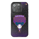 Arizona Diamondbacks 1999-2006 - Cooperstown Collection Linen Black Bling Phone Case for Apple iPhone