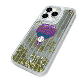 Arizona Diamondbacks 1999-2006 - Cooperstown Collection Pinstripe Glitter Phone Case for Apple iPhone