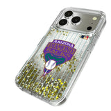 Arizona Diamondbacks 1999-2006 - Cooperstown Collection Pinstripe Glitter Phone Case for Apple iPhone