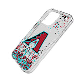 Arizona Diamondbacks Confetti Clear Phone Case for Apple iPhone