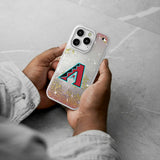 Arizona Diamondbacks Linen Glitter Phone Case for Apple iPhone