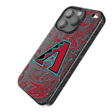 Arizona Diamondbacks Paisley Black Bling Phone Case for Apple iPhone