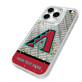 Arizona Diamondbacks Personalized EndZone Plus Glitter Phone Case for Apple iPhone