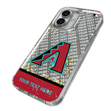 Arizona Diamondbacks Personalized EndZone Plus Glitter Phone Case for Apple iPhone