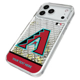 Arizona Diamondbacks Personalized EndZone Plus Glitter Phone Case for Apple iPhone