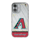 Arizona Diamondbacks Personalized EndZone Plus Glitter Phone Case for Apple iPhone