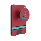 Arizona Diamondbacks Personalized Endzone Solid PopSockets MagSafe-Compatible PopWallet+