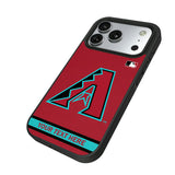 Arizona Diamondbacks Personalized Stripe Bump Phone Case for Apple iPhone