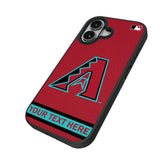 Arizona Diamondbacks Personalized Stripe Bump Phone Case for Apple iPhone