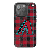 Arizona Diamondbacks Plaid Black Bling Phone Case for Apple iPhone