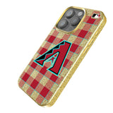 Arizona Diamondbacks Plaid Bling Phone Case for Apple iPhone