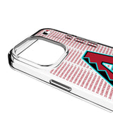 Arizona Diamondbacks Text Backdrop Clear Phone Case for Apple iPhone
