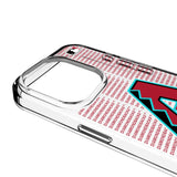 Arizona Diamondbacks Text Backdrop Clear Phone Case for Apple iPhone