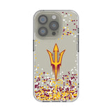 Arizona State University Sun Devils Confetti Clear Phone Case for Apple iPhone