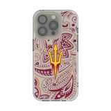 Arizona State University Sun Devils Paisley Clear Phone Case for Apple iPhone