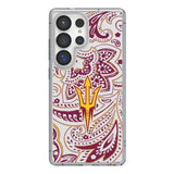Arizona State University Sun Devils Paisley Clear Phone Case for Samsung Galaxy