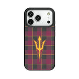 Arizona State University Sun Devils Plaid MagSafe Compatible Phone Case for Apple iPhone