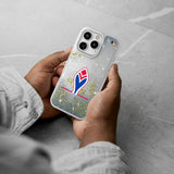 Atlanta Braves 1972-1975 - Cooperstown Collection Linen Glitter Phone Case for Apple iPhone