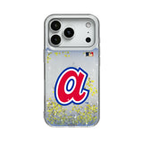Atlanta Braves 1972-1980 - Cooperstown Collection Linen Glitter Phone Case for Apple iPhone