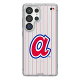 Atlanta Braves 1972-1980 - Cooperstown Collection Pinstripe Clear Phone Case for Samsung Galaxy