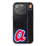 Atlanta Braves 1972-1980 - Cooperstown Collection Sidebar Black Bling Phone Case for Apple iPhone