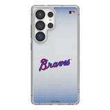 Atlanta Braves Home 2012 - Cooperstown Collection Linen Clear Phone Case for Samsung Galaxy