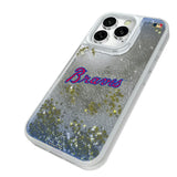 Atlanta Braves Home 2012 - Cooperstown Collection Linen Glitter Phone Case for Apple iPhone