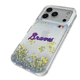 Atlanta Braves Home 2012 - Cooperstown Collection Linen Glitter Phone Case for Apple iPhone