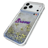Atlanta Braves Home 2012 - Cooperstown Collection Linen Glitter Phone Case for Apple iPhone