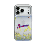 Atlanta Braves Home 2012 - Cooperstown Collection Linen Glitter Phone Case for Apple iPhone