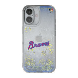 Atlanta Braves Home 2012 - Cooperstown Collection Linen Glitter Phone Case for Apple iPhone