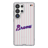 Atlanta Braves Home 2012 - Cooperstown Collection Pinstripe Clear Phone Case for Samsung Galaxy