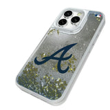 Atlanta Braves Linen Glitter Phone Case for Apple iPhone