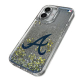 Atlanta Braves Linen Glitter Phone Case for Apple iPhone