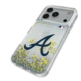 Atlanta Braves Linen Glitter Phone Case for Apple iPhone