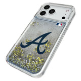 Atlanta Braves Linen Glitter Phone Case for Apple iPhone