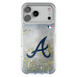 Atlanta Braves Linen Glitter Phone Case for Apple iPhone