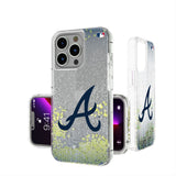 Atlanta Braves Linen Glitter Phone Case for Apple iPhone