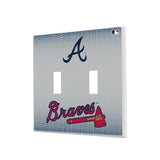 Atlanta Braves Linen Hidden-Screw Light Switch Plate