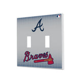 Atlanta Braves Linen Hidden-Screw Light Switch Plate