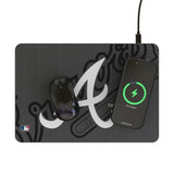 Atlanta Braves Monocolor Tilt 15-Watt Wireless Charger and Mouse Pad