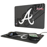 Atlanta Braves Monocolor Tilt 15-Watt Wireless Charger and Mouse Pad