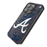 Atlanta Braves Paisley Black Bling Phone Case for Apple iPhone